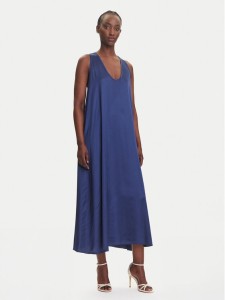 Fracomina Sukienka letnia FS25SD3005W64101 Granatowy Relaxed Fit