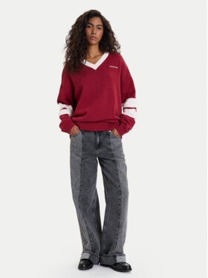 Guess Jeans Sweter 178814 Czerwony Classic Fit