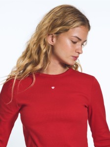 Bawełniany longsleeve 2 pack - czerwony