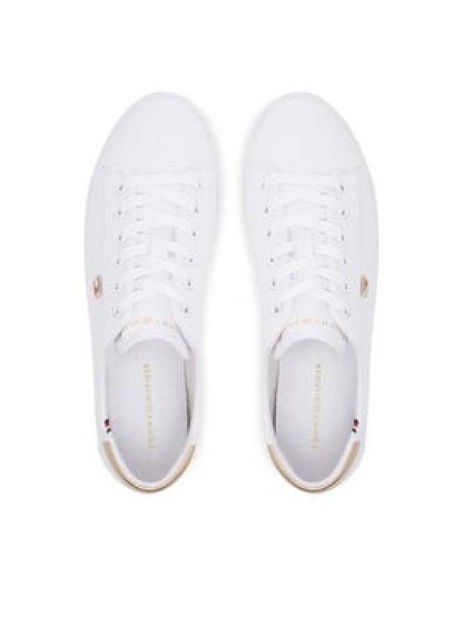 Tommy Hilfiger Sneakersy Vulc Canvas Lace Up Sneaker FW0FW08647 Biały