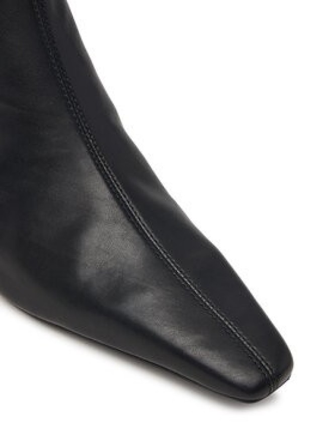 Tommy Hilfiger Botki Kitten Heel Leather Ankle Boot FW0FW09669 Czarny