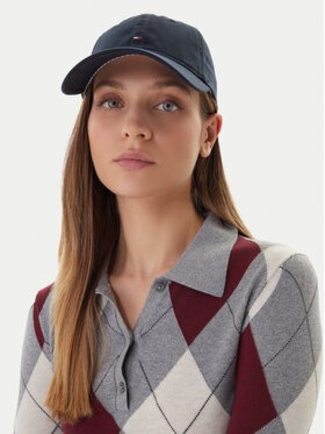 Tommy Hilfiger Czapka z daszkiem Essential Flag Soft Cap AW0AW17632 Granatowy