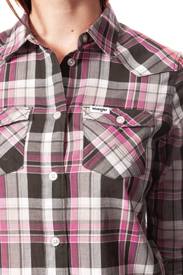 KOSZULA WRANGLER CHECK SHIRT ROSIN GREEN W5240LUWY 112129352
