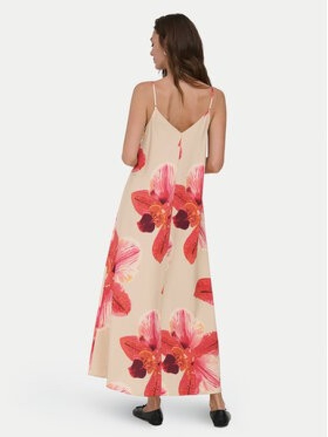 ONLY Sukienka letnia Resi 15372628 Beżowy jasny Regular Fit