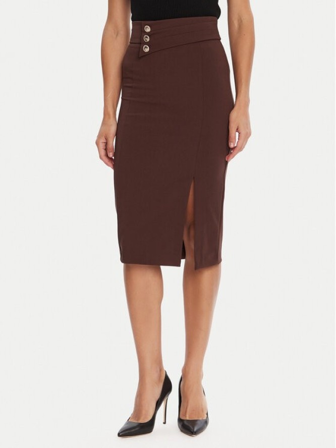 Rinascimento Spódnica ołówkowa CFC0126167003 Brązowy Slim Fit
