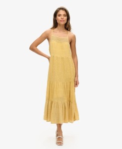 superdry Maksisukienka vintage z koronką – 100% bawełna, dopasowany krój –