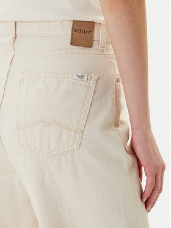 Mustang Jeansy Luise 1016209 Écru Wide Fit