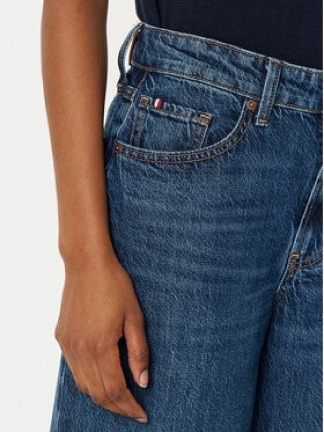 Tommy Hilfiger Jeansy WW0WW43712 Granatowy Wide Leg