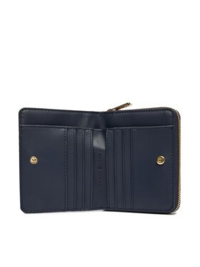 Tommy Hilfiger Portfel Th Icon Med Za W/ Flap Jacquard AW0AW18759 Niebieski