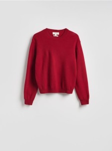 Wełniany sweter - czerwony