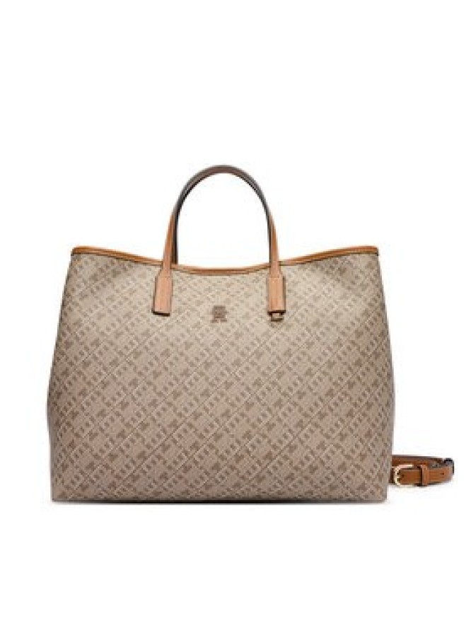 Tommy Hilfiger Torebka Th Monoplay Satchel AW0AW19173 Beżowy