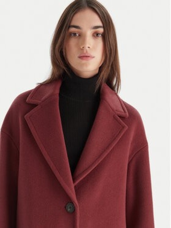 MAX&Co. Płaszcz wełniany 2526016023200 Bordowy Regular Fit
