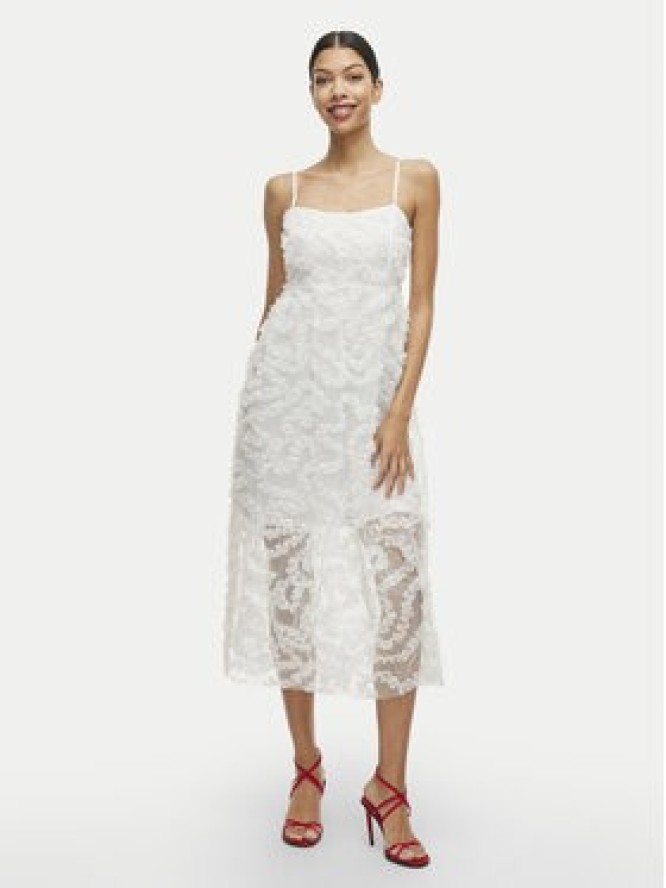 Vila Sukienka koktajlowa Leonora 14104320 Biały Loose Fit