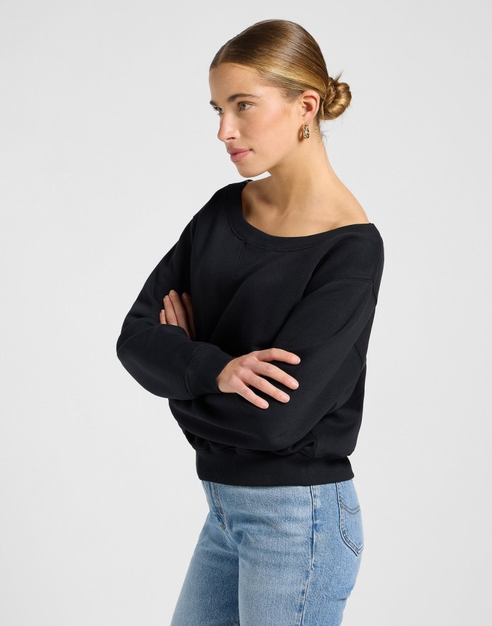 DAMSKA BLUZA LEE OFF SHOULDER SWS UNIONALL BLACK 112371335