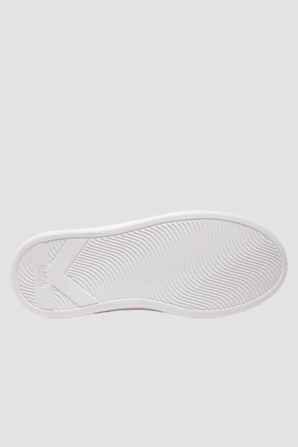 KARL LAGERFELD Białe damskie sneakersy skórzane KAPRI Maison, Rozmiar 38