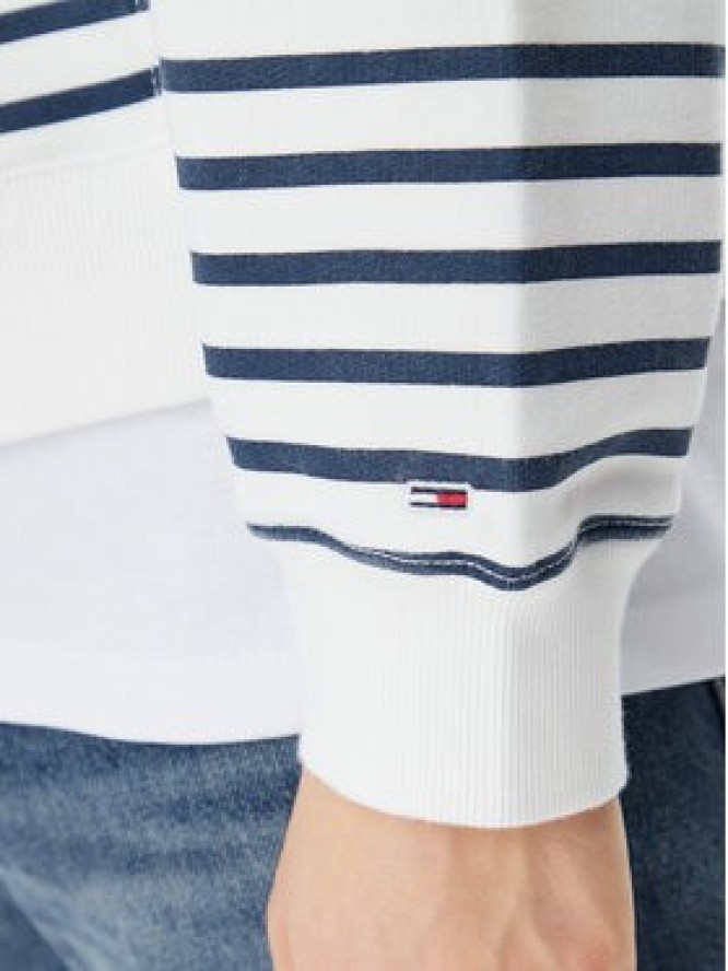 Tommy Jeans Bluza Script Logo DW0DW20303 Biały Boxy Fit