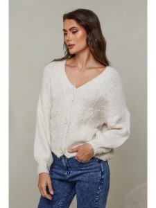 Joséfine Kardigan "Lenti" w kolorze kremowym rozmiar: M