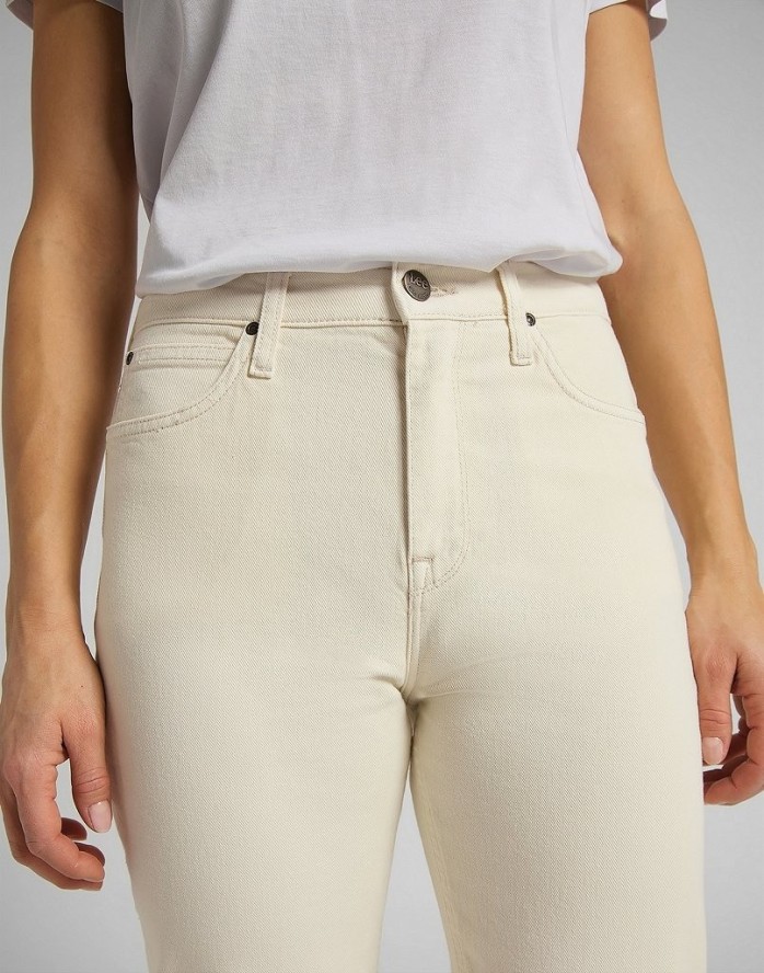 DAMSKIE SPODNIE JEANSOWE LEE CAROL ECRU L30UQHYJ 112106807