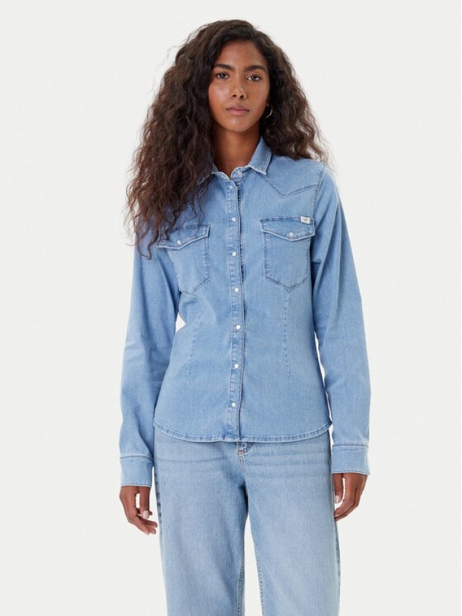 Mustang Koszula jeansowa Cody 1016935 Niebieski Slim Fit