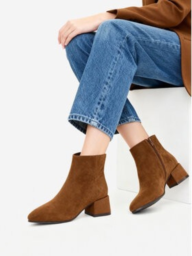 Clara Barson Botki CEO-CD24038-4 Bordowy