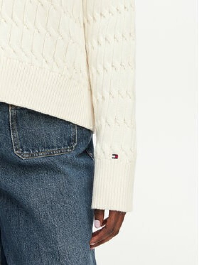 Tommy Hilfiger Kardigan WW0WW50078 Kremowy Relaxed Fit