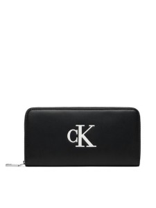 Calvin Klein Portfel Bold Ck Long Zip Around LV04F1077G Czarny