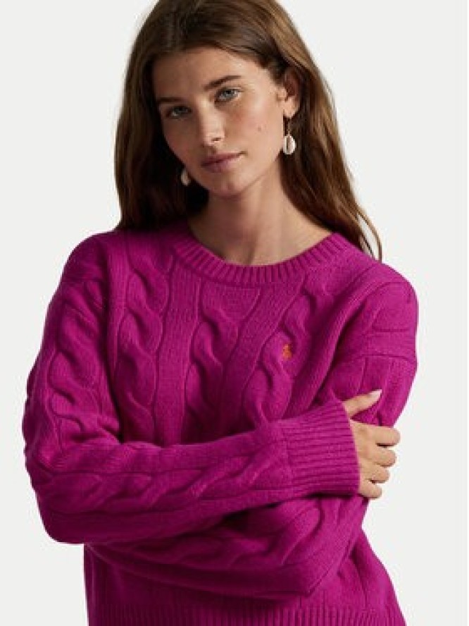 Polo Ralph Lauren Sweter 211A91216001 Różowy Straight Fit