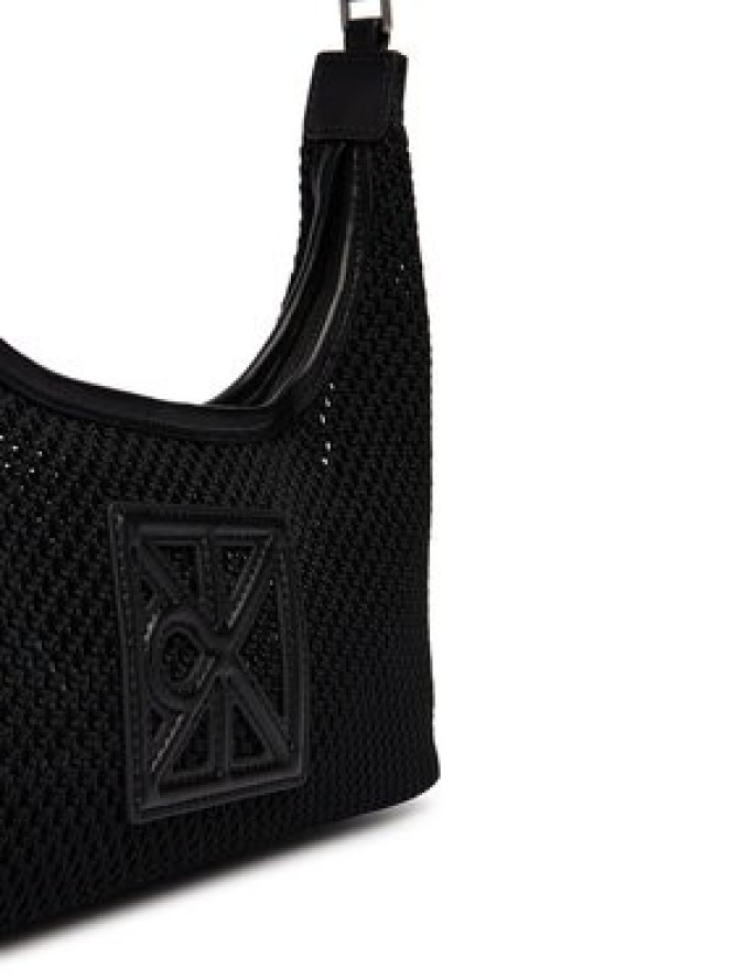 Calvin Klein Torebka Emblem Mesh Shoulder Bag LV04F3381G Czarny