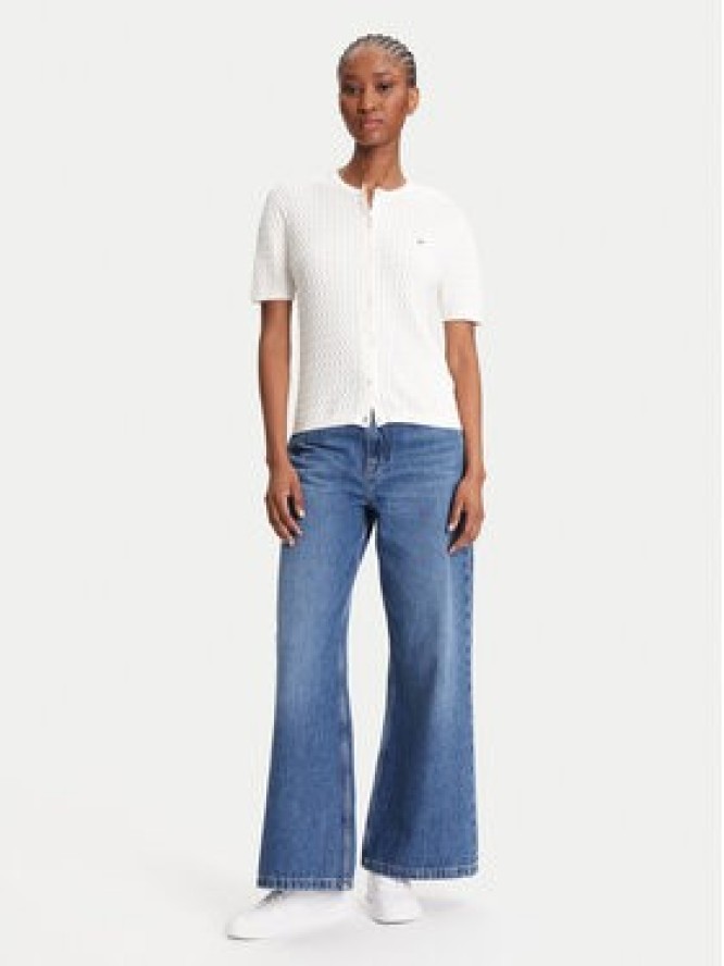 Tommy Hilfiger Kardigan WW0WW45707 Écru Slim Fit