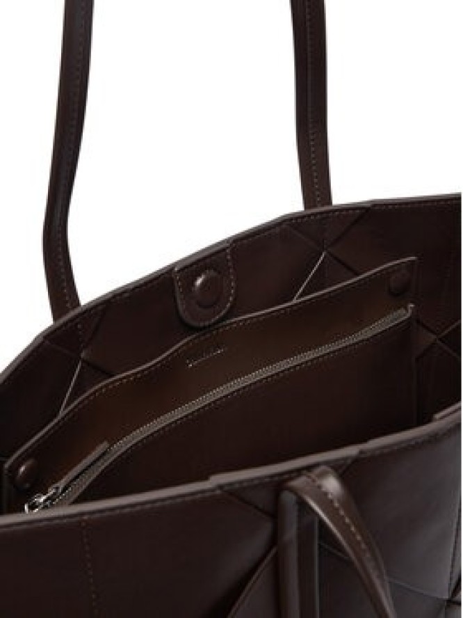 Calvin Klein Torebka Woven Medium Carryall LV04F3548G Brązowy