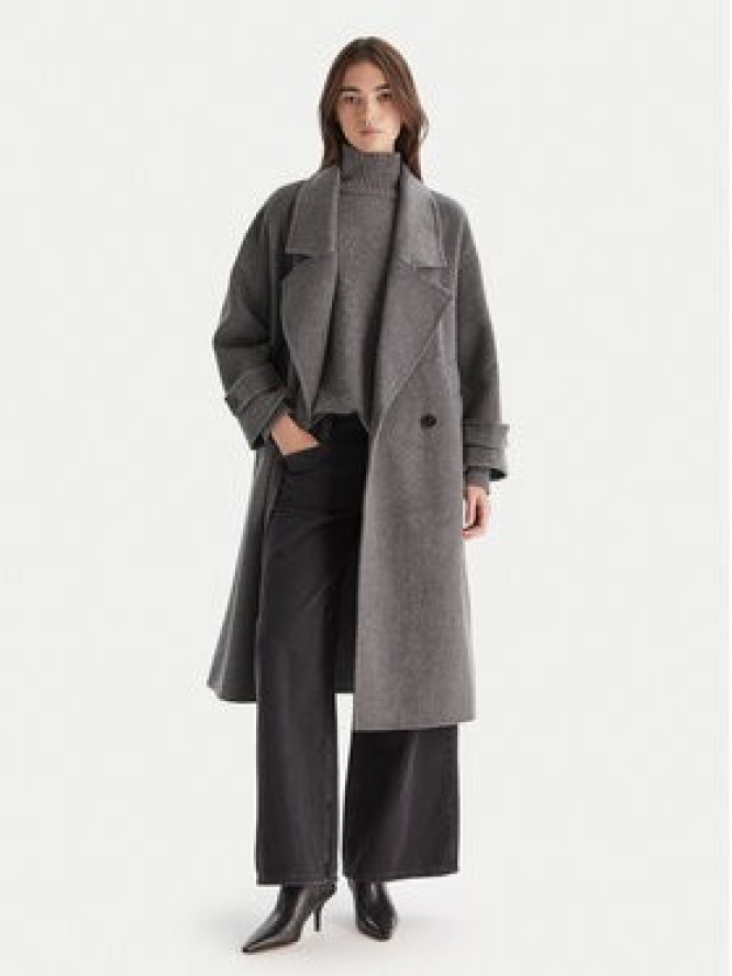 ViCOLO Płaszcz wełniany TF0050 Szary Regular Fit