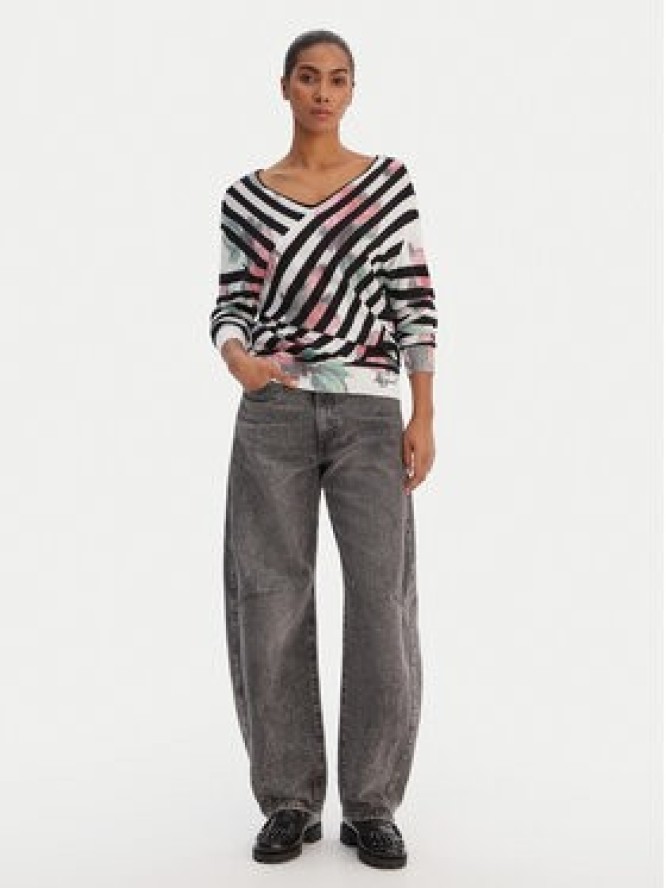 Desigual Sweter 26SWJF01 Kolorowy Regular Fit