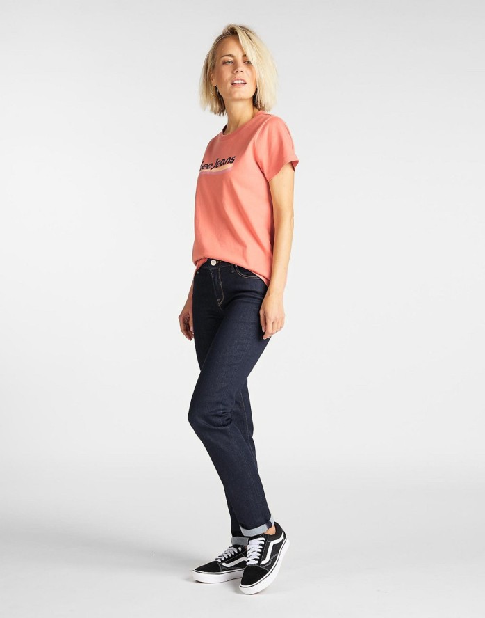 LEE CREW NECK TEE DAMSKII T-SHIRT PAPRIKA L41LETNI 112109063