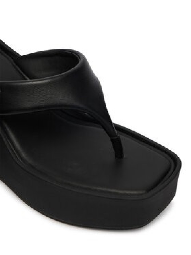 Calvin Klein Japonki Wedge 70 Sndl Thong Lth HW0HW02880 Czarny