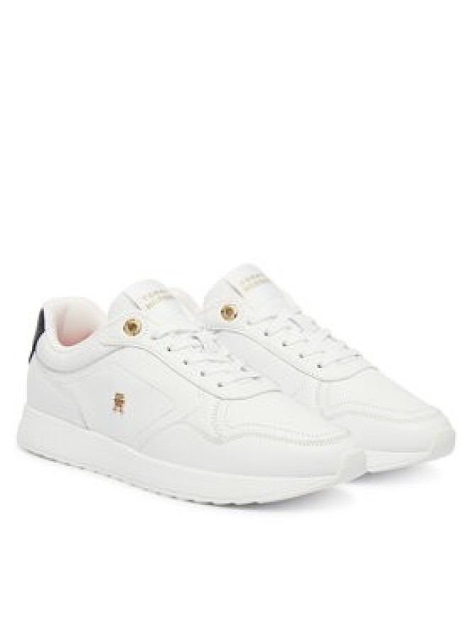 Tommy Hilfiger Sneakersy Corporate Mix Mat Runner FW0FW09318 Biały