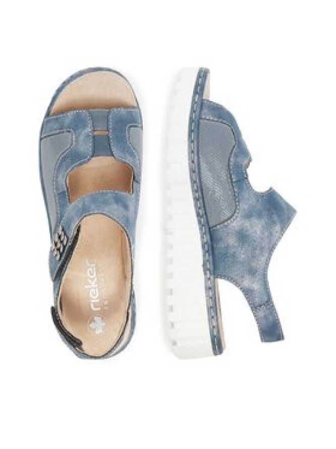 Rieker Sandały V1389-12 Niebieski