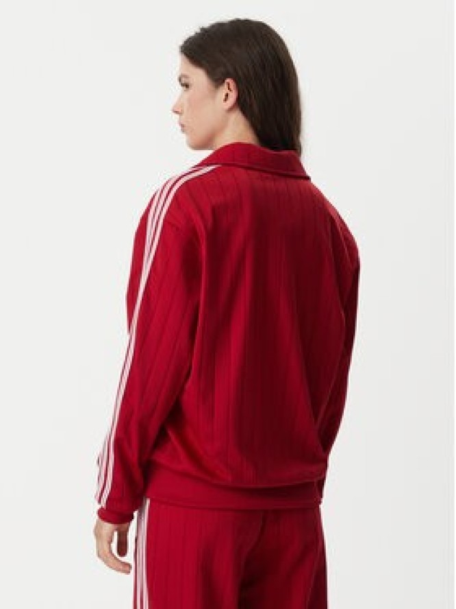 adidas Bluza Pinstripe Firebrid Loose Tracktop KS9984 Czerwony Regular Fit