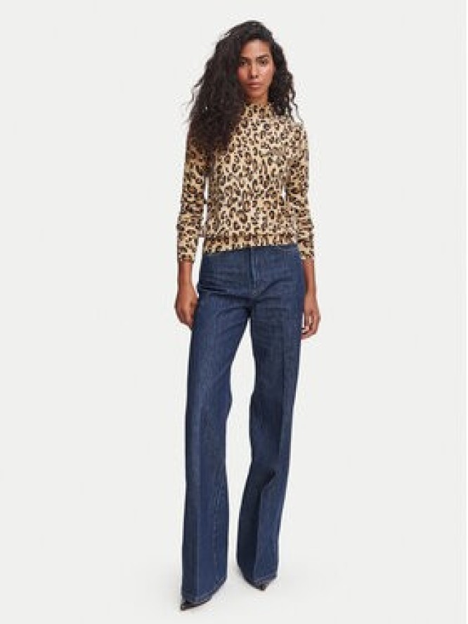 Marella Jeansy 2623186024200 Granatowy Wide Leg