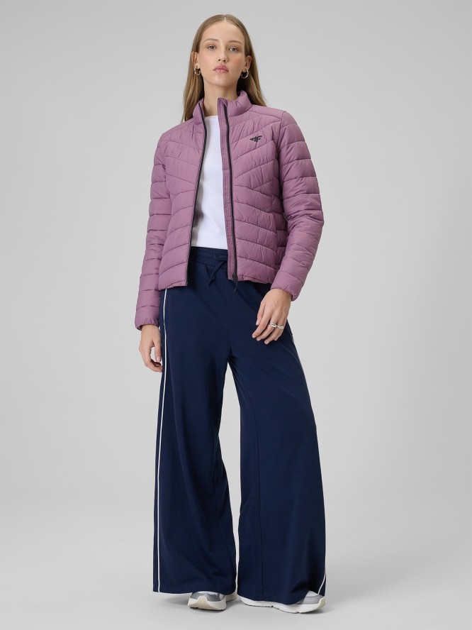 4F Kurtka z wypełnieniem syntetycznym damska - fioletowa L