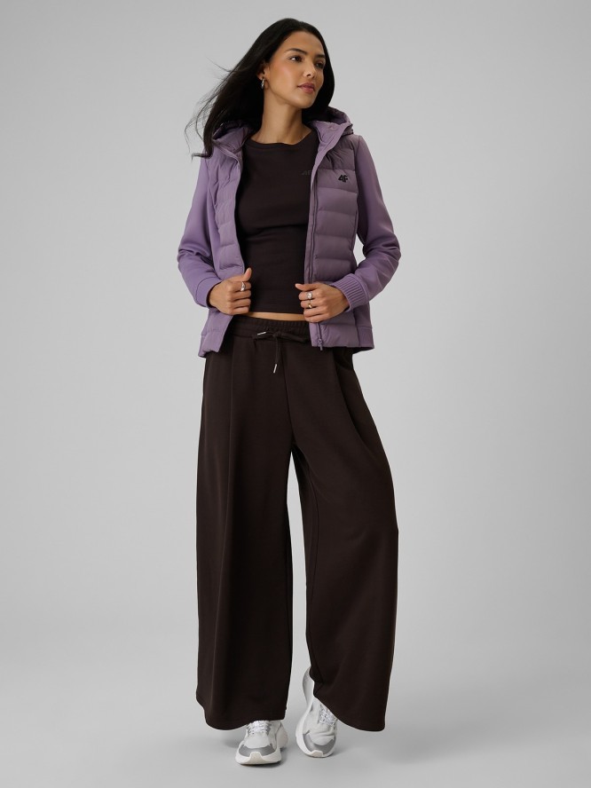 4F Kurtka z wypełnieniem syntetycznym damska - fioletowa L