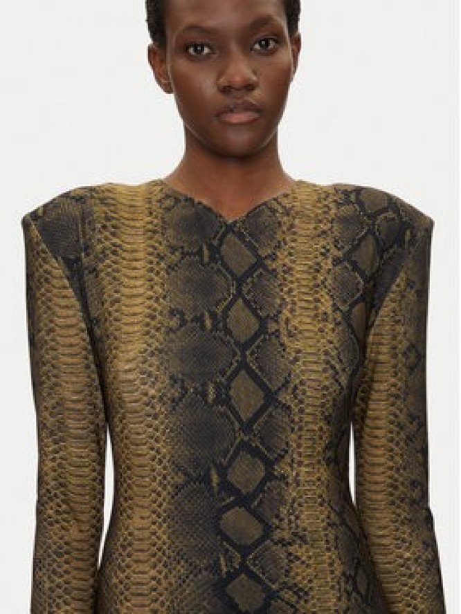 NORMA KAMALI Sukienka codzienna KK4243PLC27302 Brązowy Slim Fit