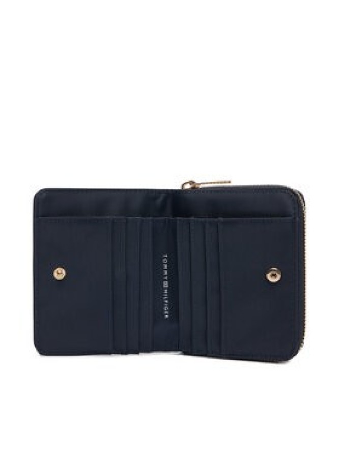 Tommy Hilfiger Portfel Th Icon Med Za W/Flap Nylon AW0AW18991 Granatowy