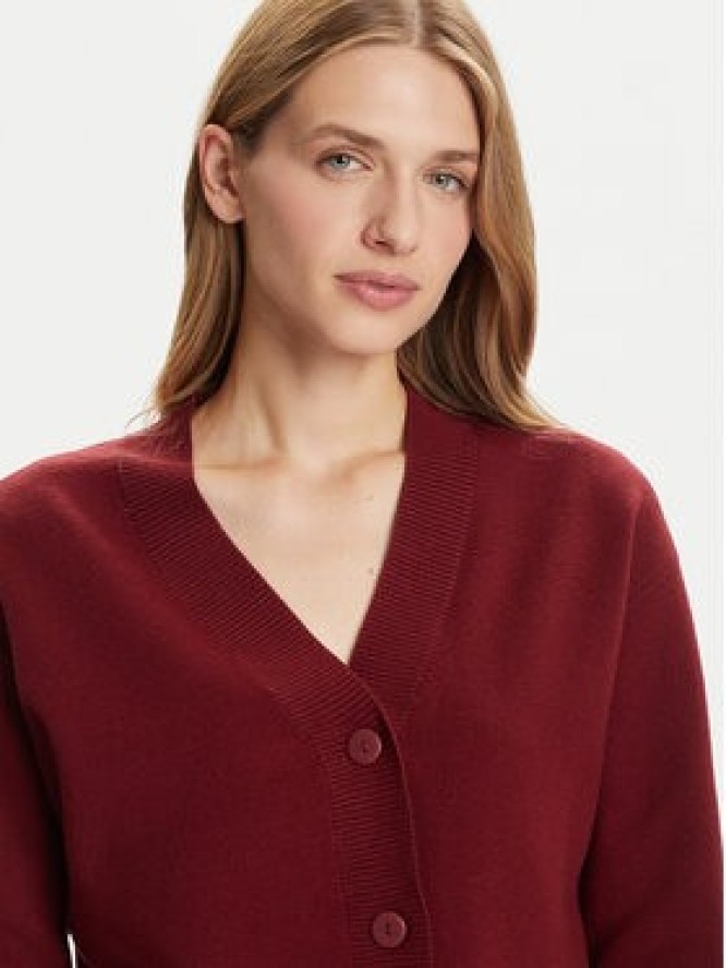 Vero Moda Kardigan Gold Art 10332210 Bordowy Regular Fit