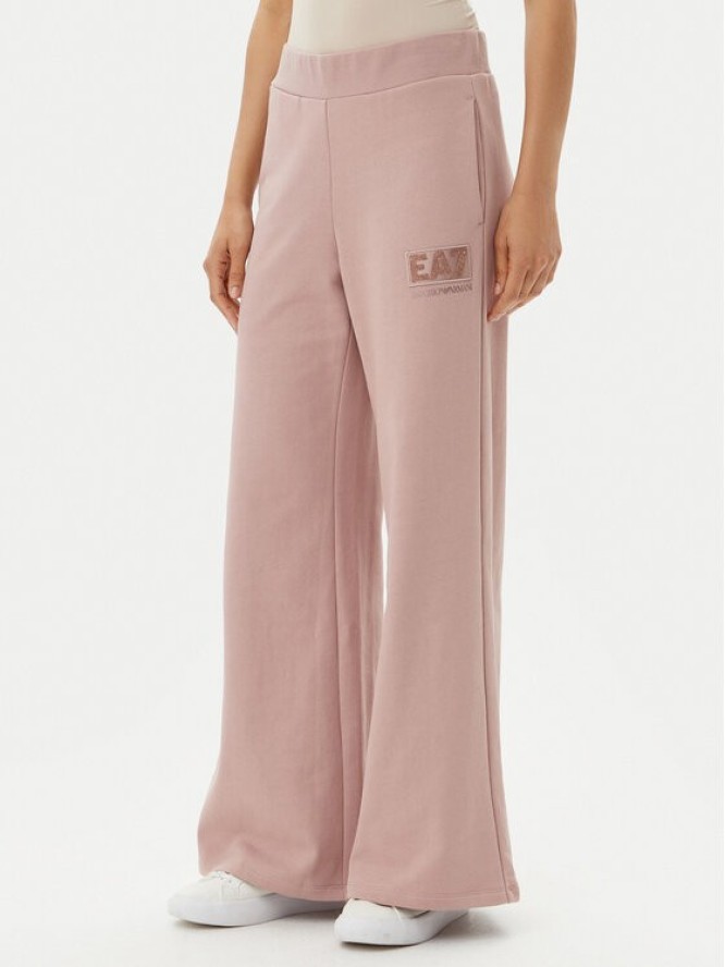 EA7 Emporio Armani Spodnie dresowe 7W000179 AF12473 U4079 Różowy Wide Leg