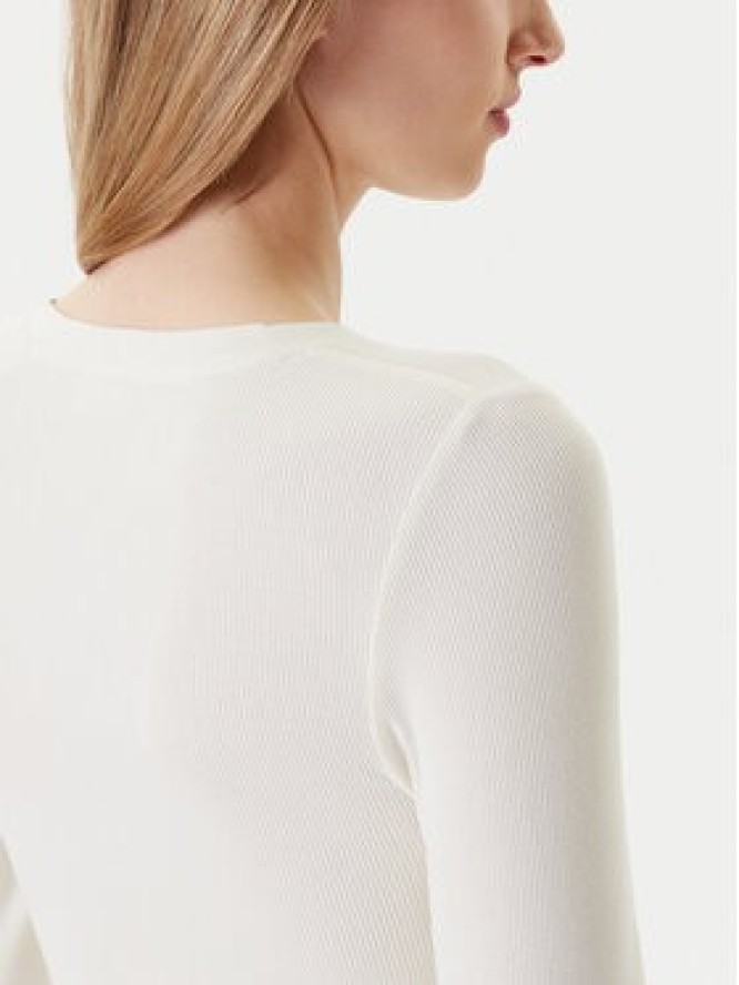 Guess Jeans Bluzka W5YP38 KA0H1 Écru Slim Fit