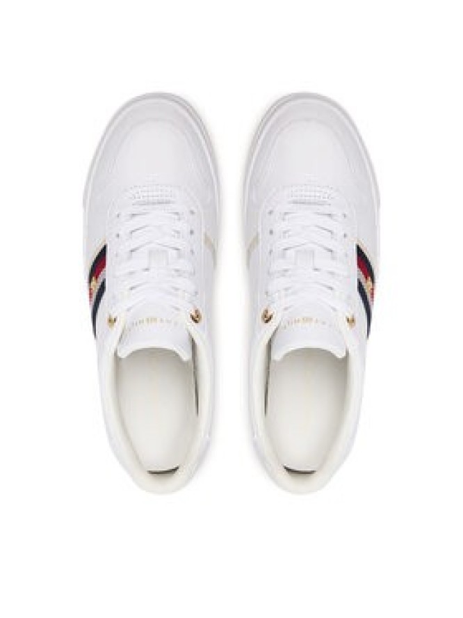 Tommy Hilfiger Sneakersy Th Platform Vulc Leather FW0FW09603 Biały
