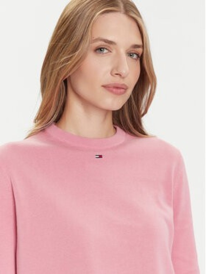 Tommy Jeans Sweter Essential DW0DW20159 Różowy Regular Fit
