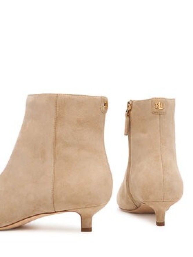LAUREN RALPH LAUREN Botki Frncsa Bt Hl Bo Bte 802P15722001 Beżowy