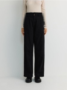 Spodnie z bawełną - czarny