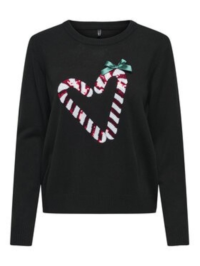 ONLY Sweter Xmas Shine 15355004 Czarny Regular Fit